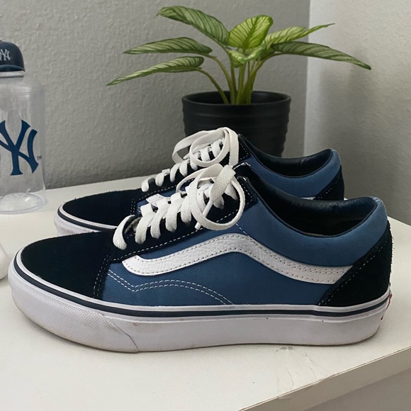 Vans Shoes - Black and Blue Old Skool Vans!!
